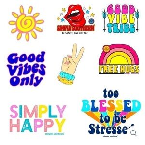 Simply Southern 8pk stickers - ‎ Vibes